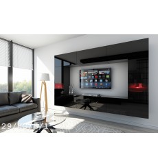 Conjunto mueble TV CONCEPT 29-29/HG/B/1 negro brillante 249 cm