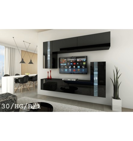 Conjunto mueble TV CONCEPT 30-30/HG/W/2-1A blanco brillante