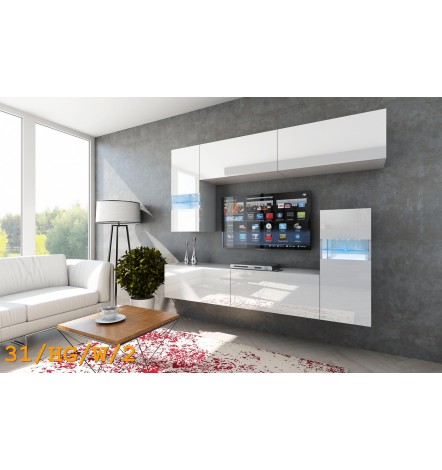 Ensemble meuble TV CONCEPT 31-31/HG/W/2-1A blanc brillant