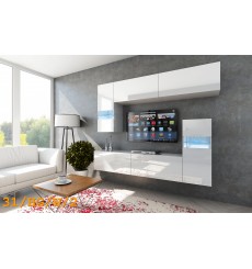 CONCEPT 31-31/HG/W/2-1A móvel para televisor branco brilhante 214 cm