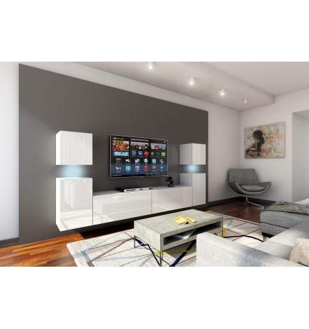 Conjunto mueble TV CONCEPT 31-31/HG/W/2-1A blanco brillante