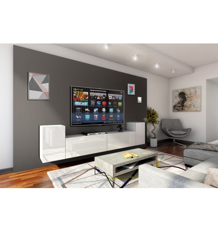 Conjunto mueble TV CONCEPT 33/HG/B/1-1A negro brillante