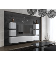 Mobile TV CONCEPT 35-35/HG/W/2-1B bianco lucido 273 cm