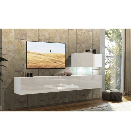 Ensemble meuble TV CONCEPT 38-38/HG/W/2-1A blanc brillant