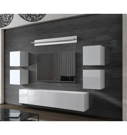 Conjunto mueble TV CONCEPT 41/HG/B/1-1A negro brillante