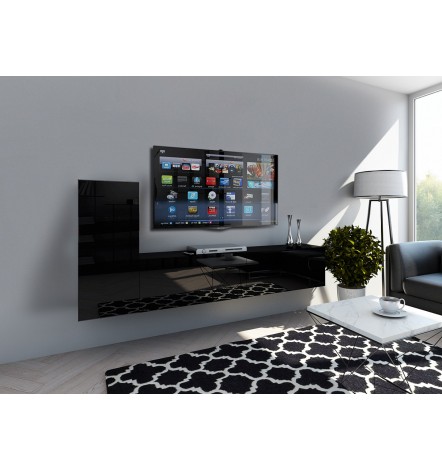 Conjunto mueble TV CONCEPT 43-43/HG/W/2-1B blanco brillante