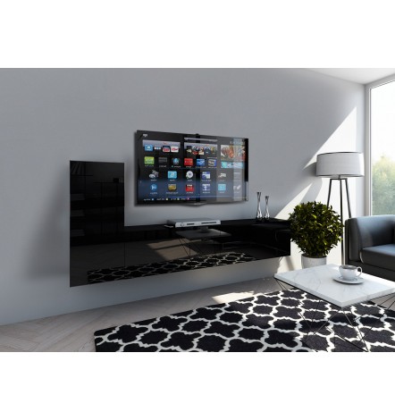 Ensemble meuble TV CONCEPT 43-43/HG/B/1-1B noir brillant
