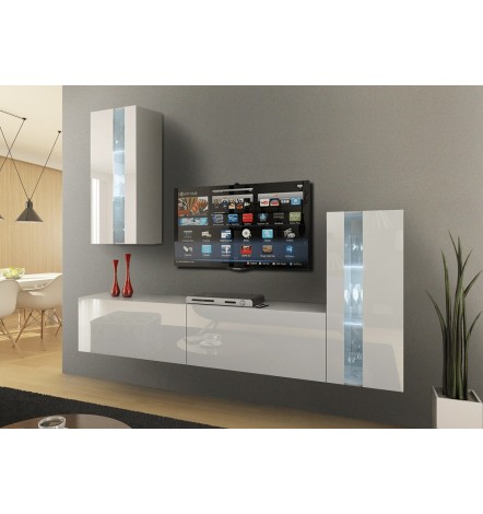 Conjunto mueble TV CONCEPT 47-47/HG/B/1-1A negro brillante