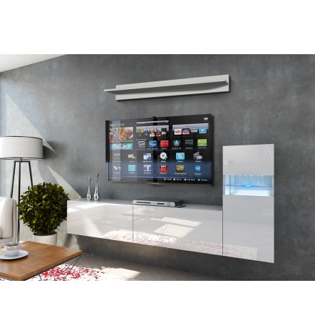 Ensemble meuble TV CONCEPT 52-52/HG/W/2-1A blanc brillant