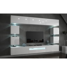 Conjunto mueble TV CONCEPT C81/18W/HG2-1A blanco brillante 257 cm