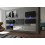 Conjunto mueble TV NEXT 123 AN123-17BW-HG24-1A blanco/negro brillante