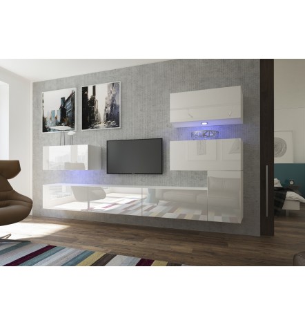 Conjunto mueble TV NEXT 123 AN123-17B-HG20-1A negro brillante