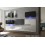 Conjunto mueble TV NEXT 123 AN123-17BW-HG25-1A blanco/negro brillante