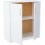 Petite armoire blanche 2 portes TROMSO 74x85 cm 