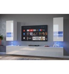 Conjunto mueble TV NEXT 21 AN21-18W-HG2-1A blanco brillante 226 cm