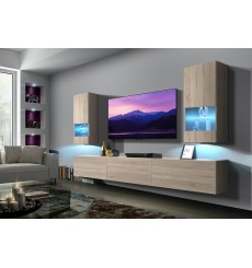 Conjunto mueble TV NEXT 21 AN21-18S-M3-1A sonoma 226 cm