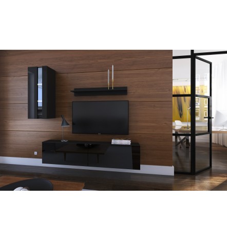 Conjunto mueble TV NEXT 269 AN269-17B-HG20-1B negro brillante