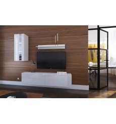 Conjunto mueble TV NEXT 271 AN271-17W-HG21-1A blanco/negro brillante 193 cm