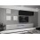 Ensemble meuble TV NEXT 277 AN277-17BW-HG30-1A blanc/noir brillant