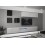 Ensemble meuble TV NEXT 277 AN277-17BW-HG28-1A blanc/noir brillant