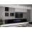 Ensemble meuble TV NEXT 277 AN277-17BW-HG22-1B noir/blanc brillant