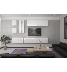Conjunto mueble TV NEXT 280 AN280-17W-HG21-1A blanco brillante 260 cm