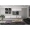 Ensemble meuble TV NEXT 280 AN280-17BW-HG24-1A blanc/noir brillant