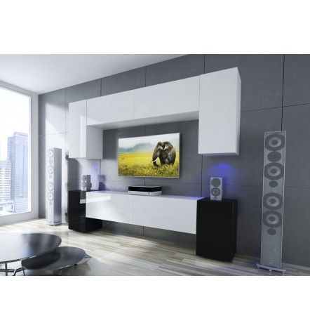 Conjunto mueble TV NEXT 33 AN33-17W-HG22-1A blanco brillante