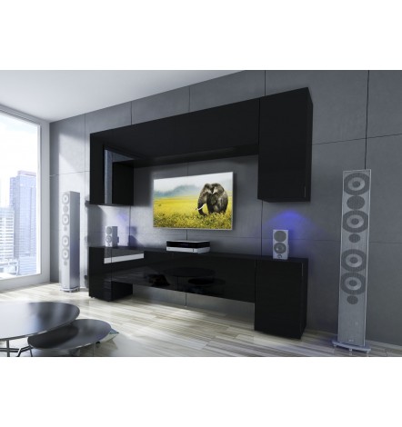 Conjunto mueble TV NEXT 33 AN33-17B-HG20-1B negro brillante