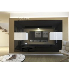 Porta TV NEXT 4 AN4-17BW-HG21-1A nero/bianco lucido 240 cm