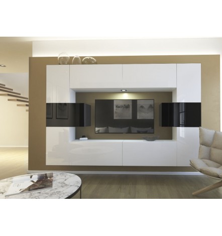 Conjunto mueble TV NEXT 4 AN4-17W-HG22-1A blanco brillante