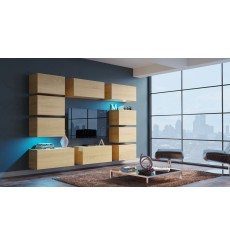Ensemble meuble TV NEXT 62 AN62-18DZ-M3 chêne 256 cm
