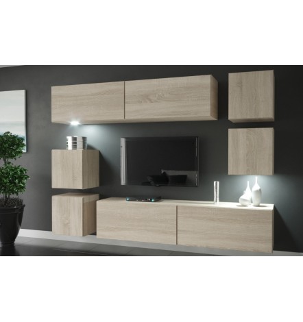 Conjunto mueble TV NEXT 65 AN65-HG-W2 blanco brillante