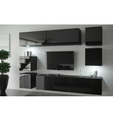 Ensemble meuble TV NEXT 65 AN65-HG-B1 noir brillant