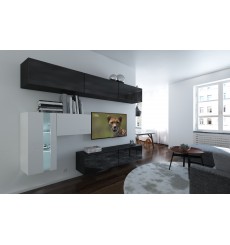 Porta TV NEXT 81 AN81-17BW-HG21-1B nero/bianco lucido 265 cm