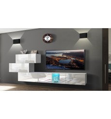 Porta TV NEXT 84 AN84-17W-HG21-1A bianco lucido 214 cm