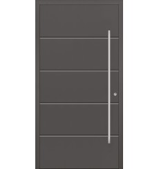 Porte d'entrée en aluminium PASSIVE ALU F1 90 cm anthracite