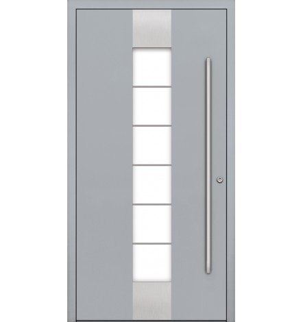 Porte en aluminium PASSIVE ALU G1 90 cm gris