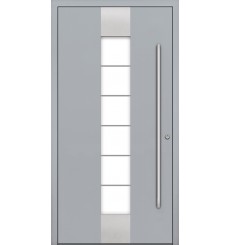 Porte d'entrée en aluminium PASSIVE ALU G1 90 cm gris