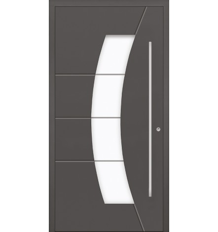 Porte en aluminium PASSIVE ALU G1 90 cm gris