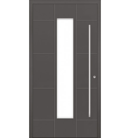 Porte en aluminium PASSIVE ALU F1 90 cm anthracite