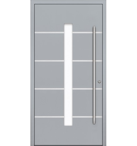 Porte en aluminium PASSIVE ALU G1 90 cm gris