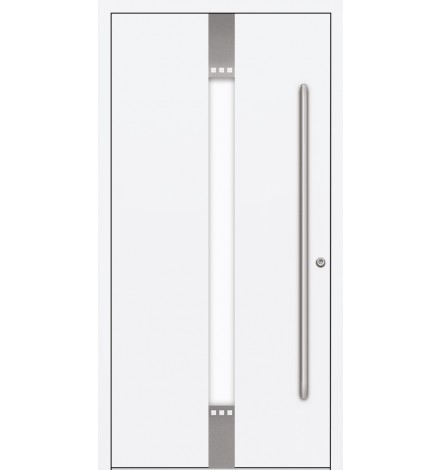 Porte en aluminium PASSIVE ALU G5 90 cm blanc