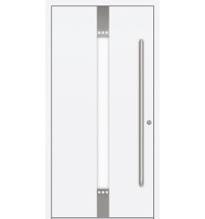 Porte d'entrée en aluminium PASSIVE ALU G5 90 cm blanc
