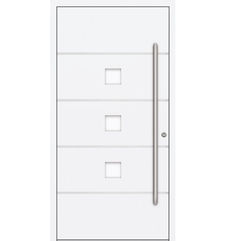 Porte en aluminium PASSIVE ALU G5 90 cm blanc