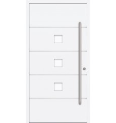 Puerta de entrada en aluminio PASSIVE ALU G6 90 cm blanco