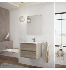 Meuble salle de bain suspendu CORFU cambrian avec vasque en plusieurs dimensions