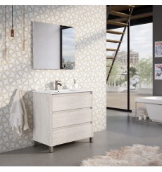 Meuble salle de bain CORFU blanc arctique avec vasque en plusieurs dimensions