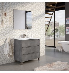 Meuble salle de bain CORFU béton avec vasque en plusieurs dimensions