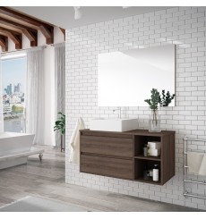 Meuble salle de bain suspendu CRETA britannia avec vasque en plusieurs dimensions
